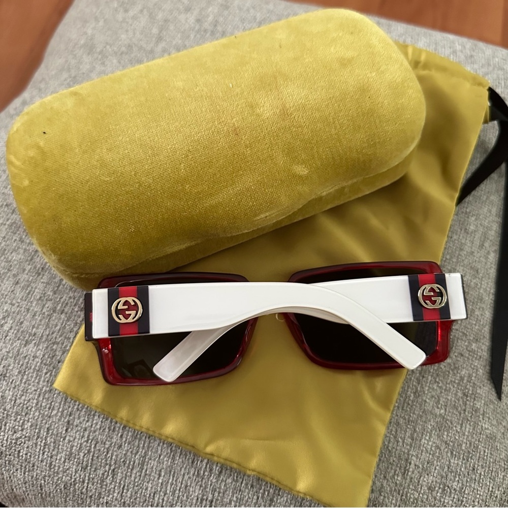 GUCCI Acetate Web Sunglasses 1013/S in Red - Picture 6 of 9